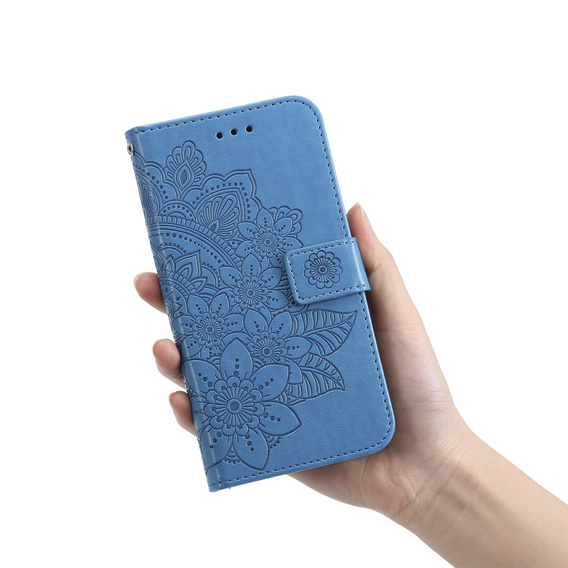 Pattintható tok a Oppo Reno5 Z / A94 / A95 5G, Mandala, kék