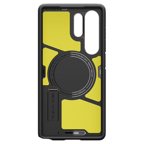 Spigen tok Samsung Galaxy S25 Ultra készülékhez, Tough Armor Mag Mag MagSafe, szürke + 9H edzett üveg