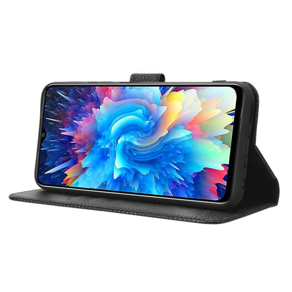 Pattintható tok a Infinix Hot 20 5G, Wallet Smart Magnet Case, fekete