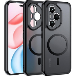 Tok Honor 400 Pro 5G-hoz, MagSafe, ERBORD Matt Case, fekete + képernyőüveg