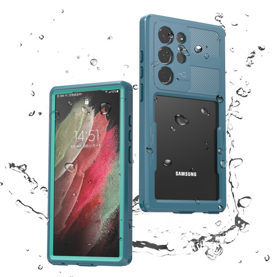 IP68 vízálló tok a Samsung Galaxy S23 Ultra, zöld