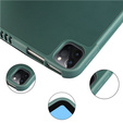 Tok iPad Pro 11 2021/2022, Smartcase tolltartóval, zöld