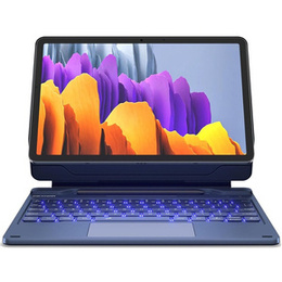 Billentyűzet tok Samsung Galaxy Tab S7 / S8, Dexnor Magnetic Keyboard Touchpad, kék