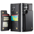 CASEME flip tok Samsung Galaxy S25 Ultra, Litchi Wallet, fekete