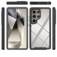 Tok Samsung Galaxy S25 Ultra készülékhez, Shockproof, fóliával, fekete