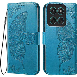 Pattintható tok a Motorola Moto G86 5G, Butterfly, kék