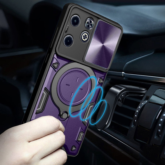 Páncélozott tok Infinix Hot 40i, CamShield Slide, lila