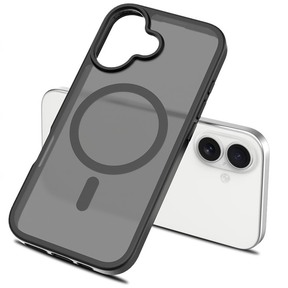 Matt tok iPhone 17 készülékhez, MagSafe-hoz, áttetsző fekete