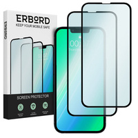 2x edzett üveg a iPhone 14 Pro, ERBORD 3D teljes képernyő