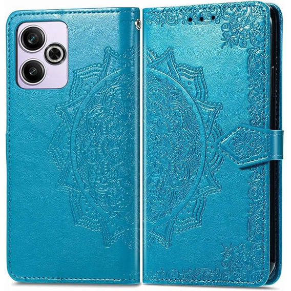 Pattintható tok a Xiaomi Redmi 13, Mandala, kék