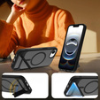 Tok iPhone 16E, Kickstand Matt Case, MagSafe, fekete