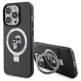 Karl Lagerfeld gyűrűtartó Karl & Choupette MagSafe tok iPhone 15 Pro készülékhez