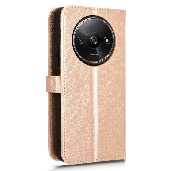 Flap tok Xiaomi Redmi A3, Wallet Rhombus, rózsaszín