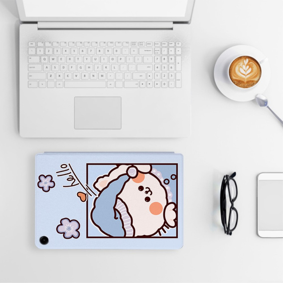 Pattintható tok Samsung Galaxy Tab A9+, blue cat