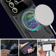 Páncélozott tok a Realme 12 Pro 5G / 12 Pro+ 5G készülékhez, Magnetic Ring, fekete