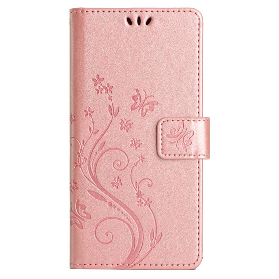 Pattintható tok a Xiaomi Redmi Note 13 Pro+, Butterfly, rózsaszín rose gold