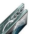 Kameravédő tok Samsung Galaxy S22 Ultra, CamShield MagSafe, átlátszó / zöld