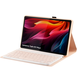 Bluetooth billentyűzet tok a Lenovo Tab K11 Plus-hoz - rózsaszínű
