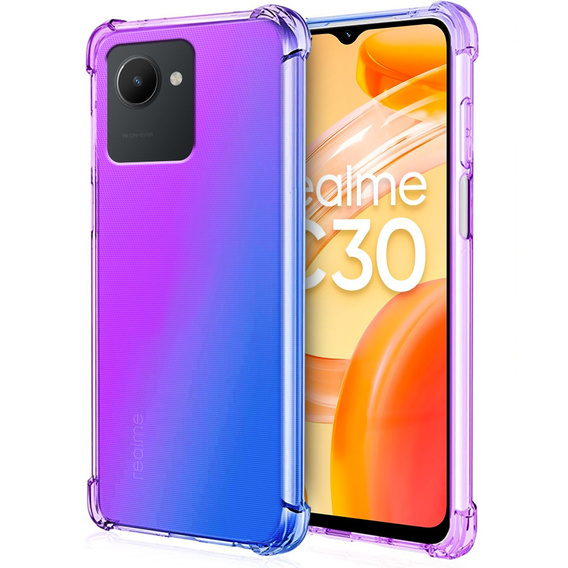 Tok Realme C30 / Narzo 50i Prime, Gradient Dropproof, Lila / kék