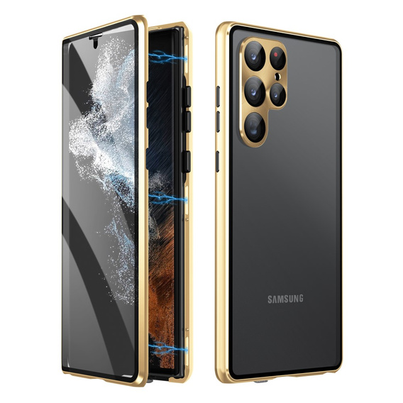 Tok Samsung Galaxy S23 Ultra, Magnetic Dual Glass, arany