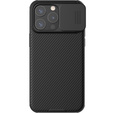 Tok iPhone 15 Pro, páncélozott Nillkin, CamShield Pro, fekete