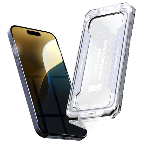 2x ERBORD Easy App teljes képernyővédő edzett üveg az iPhone 17 Pro Max-hez