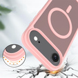 Matt tok iPhone Air készülékhez, MagSafe-hoz, áttetsző rózsaszínű