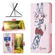 Pattintható tok a Xiaomi Redmi Note 13 Pro 5G, Wallet, Giraffe rózsaszín