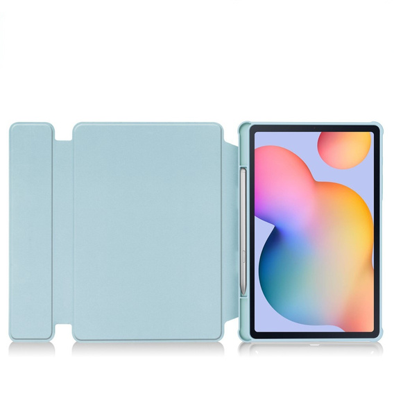 Billentyűzet tok Samsung Galaxy Tab S6 Lite 2024 / 2022 / 2020, Rotary 360° Leather, világoskék
