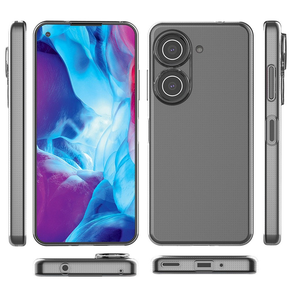 Vékony tok a Asus Zenfone 9 5G / 10 5G, Slim, átlátszó