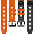 Szilikon pánt Garmin Fenix 7 / Forerunner 965 / 955 / 945 / 935, narancssárga / fekete