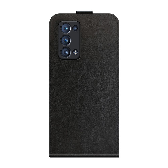 Pattintható tok a Oppo Reno6 Pro 5G, Flip, fekete