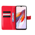 Pattintható tok a Xiaomi Redmi 12C, Crazy Horse Wallet, piros