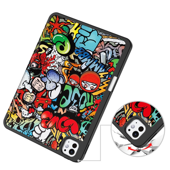 Tok iPad Pro 11 2024, Smartcase, graffiti