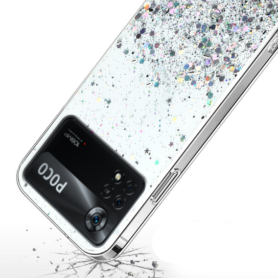 Telefontok a Xiaomi Poco X4 Pro 5G, Glittery, átlátszó