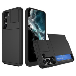 Telefontok a Samsung Galaxy S23, Sliding Card Holder, fekete