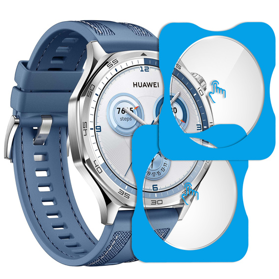 2x ERBORD edzett üveg a Huawei Watch GT 5 41mm-es órájához, rögzítőkerettel