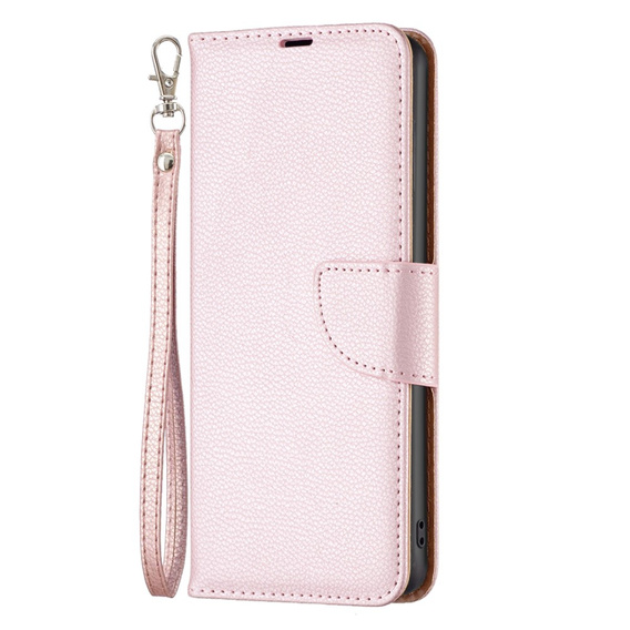 Pattintható tok a Samsung Galaxy A34 5G, Wallet Litchi Magnet, rózsaszín rose gold