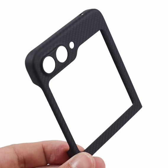 Tok Samsung Galaxy Z Flip5 5G, Aramid Fiber Cover, fekete