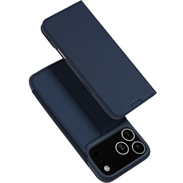 Dux Ducis tok iPhone 17 Pro, Skin Pro, pánttal, kártyafoglalattal, tengerészkék színben
