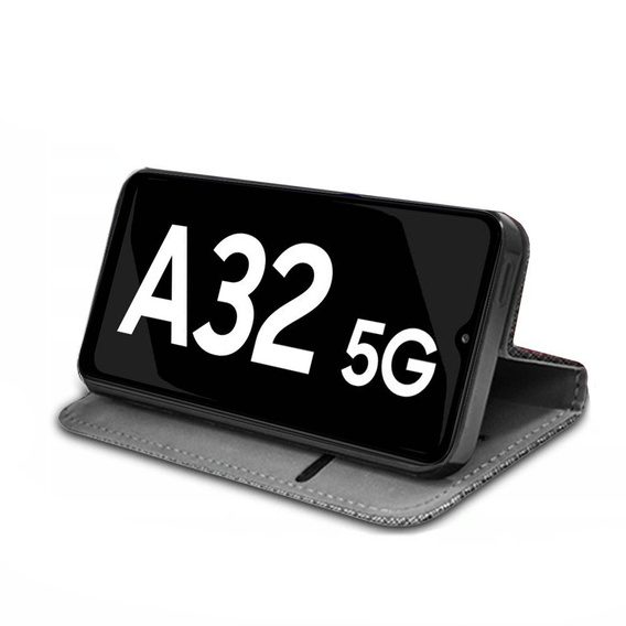 Pattintható tok a Samsung Galaxy A32 5G, Wallet Smart Magnet, sötétkék