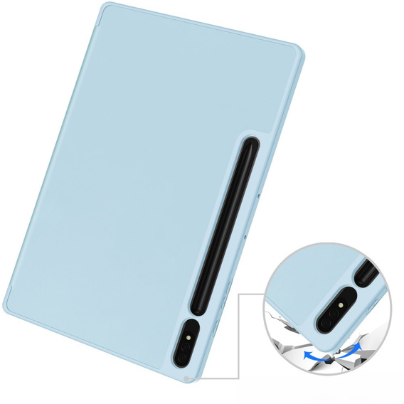 Tok Samsung Galaxy Tab S10+ Plus, Smartcase tolltartóval, kék