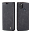 CASEME tok Samsung Galaxy M21, Leather Wallet Case, fekete