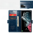 CASEME flip tok Samsung Galaxy S22 Ultra, Waxy Textured, kék