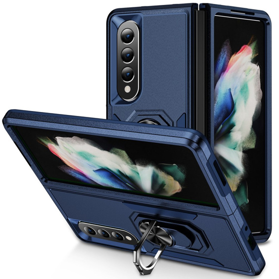 Páncélozott telefontok a do Samsung Galaxy Z Fold 4 5G, Nox Case Ring, kék