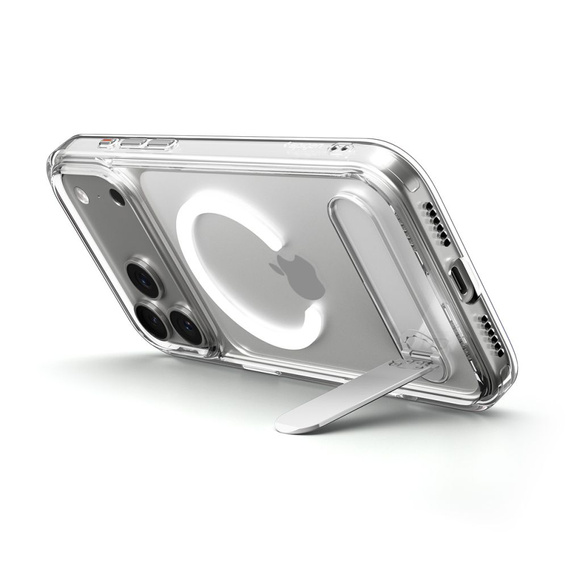 Spigen Ultra Hybrid "S" MagSafe tok iPhone 17 Pro készülékhez, átlátszó / fehér