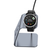 Alumínium USB dokkolóállomás a Garmin Fenix 7/7S/7X/6/6X/6S/6S készülékhez, szürke