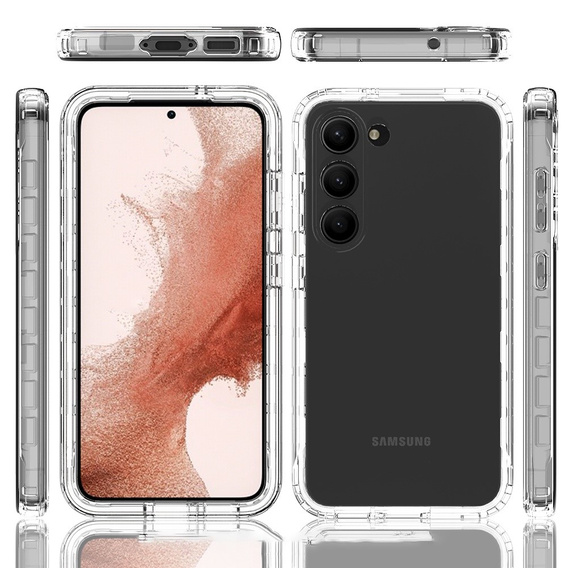 Tok Samsung Galaxy S23 készülékhez, Shockproof, fóliával, átlátszó