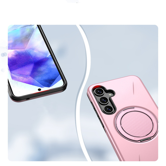 MagSafe tok állvánnyal Samsung Galaxy A57 5G készülékhez, rózsaszín