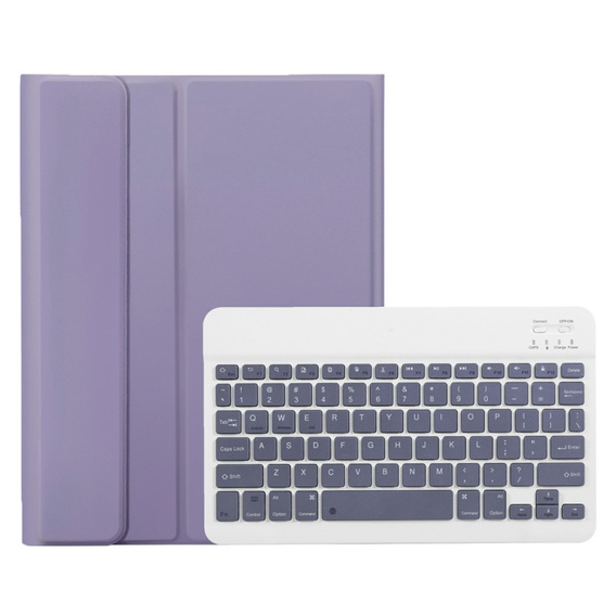 Tok + billentyűzet Samsung Galaxy Tab A9+, Leather Pen Slot, lila